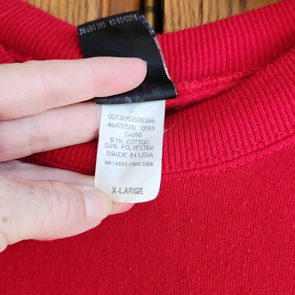 Olympic Red embroidered USA sweatshirt - Picture 4 of 5